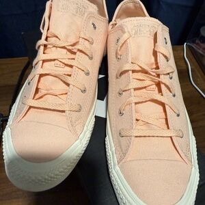 Converse Peach Canvas Sneakers